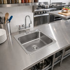 Thumbnail image #2 for John Boos Pro-Bowl PB-DISINK201608-X Drop-In Single-Compartment Stainless Steel Sink, 20 x 16 x 8-Inch Bowl, 4-Inch Faucet Centers