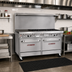 Thumbnail image #2 for Southbend Ultimate 60-Inch Commercial Gas Restaurant Range with 5 Burners, 24-Inch Griddle, Standard Oven and Cabinet Base