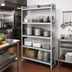Thumbnail image #2 for Fermostock 5-Tier Starter Polymer Shelving Unit, 31W x 14D x 83H, Gray
