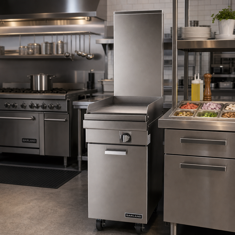 Product image #2 for Garland Master Series M8T 17-Inch Modular Gas Griddle with 1-Inch Thick Steel Plate and Thermostatic Controls