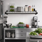 Thumbnail image #2 for Cambro Camshelving® Elevation EWSSK2124V580 Wall-Mounted Vented Shelf Kit, 21 x 24 Inches, Brushed Graphite