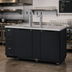 Thumbnail image #2 for Turbo Air Super Deluxe 69-Inch 3-Keg Beer Dispenser with Dual Double-Faucet Beer Towers, Black Vinyl Exterior