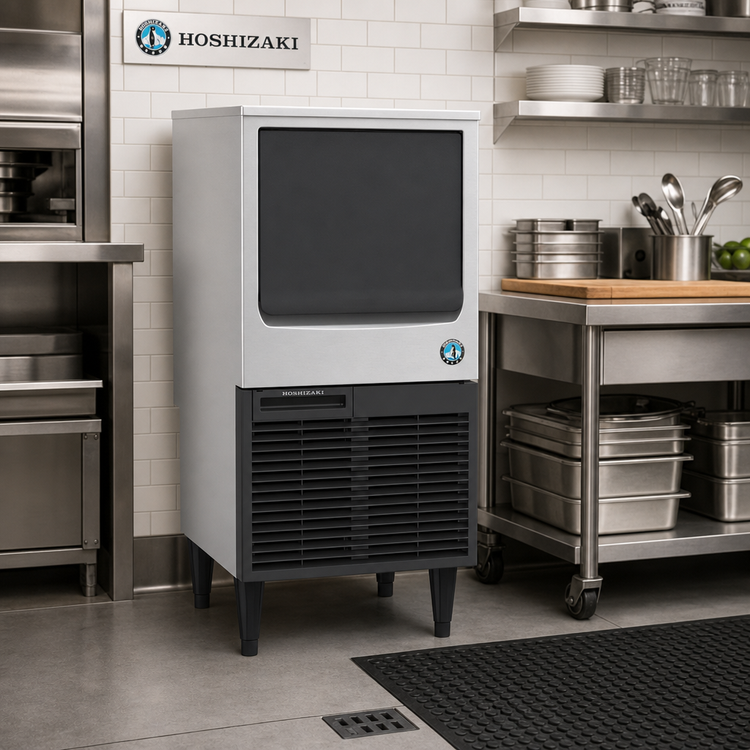 Product image #2 for Hoshizaki KM-81BAJ Air-Cooled Crescent Cube Ice Machine with 38 lb Built-In Bin