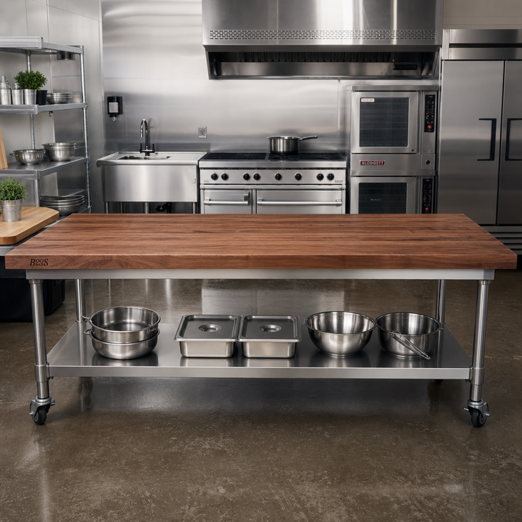 Product image #2 for Boos Block American Black Walnut Edge Grain Kitchen Countertop, 108 x 32 x 3 Inches