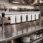 Thumbnail image #2 for American Metalcraft TR48 48-Inch Stainless Steel Ticket Rack with Marble Groove and Plastic End Caps Case of 12