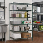 Thumbnail image #3 for Metro Super Erecta 5A567K3 Super Adjustable Starter Wire Shelving Unit, 60 x 24 x 74 Inches, 5 Shelves, Green Epoxy-Coated