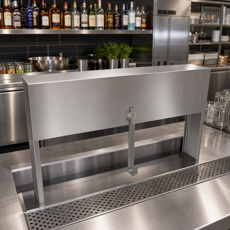 Product image #2 for Glastender 22-Inch Single Speed Rail Locking Cover, Stainless Steel