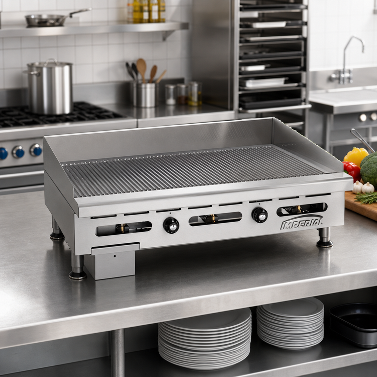 Product image #2 for Imperial IGG-24 24-Inch Grooved Countertop Gas Griddle