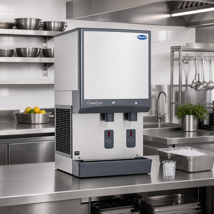 Product image #2 for Follett Symphony Plus 50CI414W-S Countertop 50 lb. Chewblet Ice and Water Dispenser