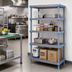 Thumbnail image #2 for Quantum Millenia 36 Inch W x 24 Inch D x 74 Inch H Stationary Polymer Shelving Starter Unit with 4 Shelves, Gray