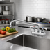 Thumbnail image #2 for Krowne Royal Series Deck Mount Manual Faucet, 12-Inch Swing Spout, 4-Inch Centers
