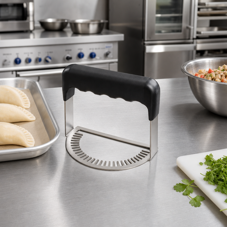 Product image #2 for Winco 7-Inch Stainless Steel Empanada Fork with Plastic Handle