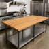 Thumbnail image #2 for John Boos Appalachian Blended Rails Edge Grain Red Oak Island Countertop, 96 x 42 x 1-1/2 Inches, Penetrating Oil Finish