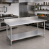 Thumbnail image #2 for Duke 108-Inch x 30-Inch Stainless Steel Work Table with 5-Inch Riser and Undershelf