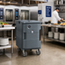 Thumbnail image #3 for Cambro Ultra Pan Carrier Heated Front-Loading Insulated Food Pan Carrier with Casters, 110V, Granite Gray
