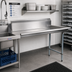 Thumbnail image #2 for Omcan 72-Inch Stainless Steel Clean Dish Table, Right Side, Straight Design
