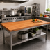 Thumbnail image #2 for Boos Block American Cherry Edge Grain Kitchen Countertop, 84 x 32 x 1-1/2 Inch, Varnique Finish