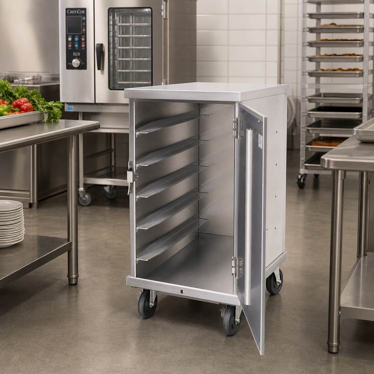 Product image #2 for Cres Cor Mobile Enclosed Non-Insulated Single-Compartment Tray Delivery Cabinet, 10-Pan Capacity for 14 x 18 Inch Trays