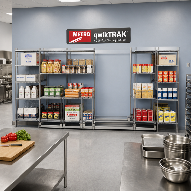 Product image #2 for Metro qwikTRAK HD 18-Foot Shelving Track Set