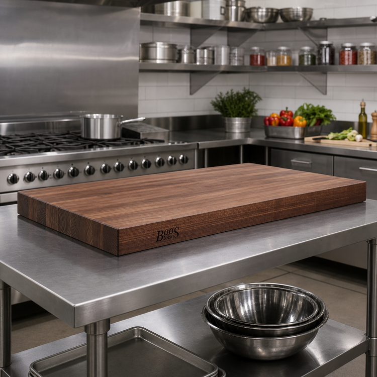 Product image #2 for John Boos Boos Block American Black Walnut Edge Grain Wood Kitchen Countertop, 48 x 30 x 2-1/4 Inches