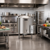 Thumbnail image #2 for AccuTemp Edge Series 80-Gallon Gas-Fired Stationary Kettle with Full Jacket and Actuator-Assisted Cover