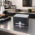 Thumbnail image #2 for Black Countertop Single-Sided Wrapped Straw Dispenser with Translucent Cover