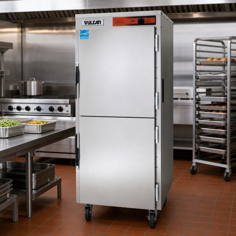 Product image #2 for Mobile Insulated Heated Holding Cabinet with Digital Controls and Split Doors, 15 Full-Size Pan Capacity