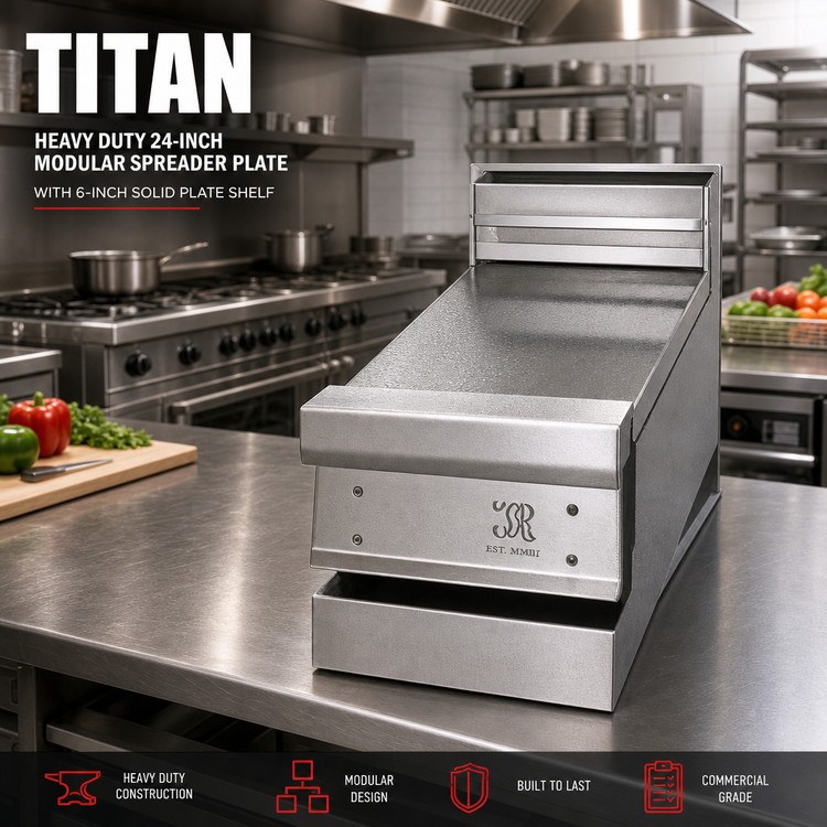 Product image #2 for Titan Heavy Duty 24-Inch Modular Spreader Plate with 6-Inch Solid Plate Shelf
