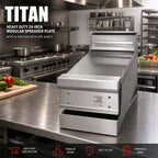 Thumbnail image #2 for Jade Range (Middleby) Titan JMPR-24 24-Inch Modular Stainless Steel Spreader Plate with 6-Inch Solid Plate Shelf