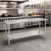 Thumbnail image #2 for Duke Manufacturing Stainless Steel Work Table with Undershelf, 120 x 24 Inches, 36 Inches High