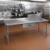 Thumbnail image #2 for Eagle Group Budget Series 144-Inch x 36-Inch Stainless Steel Work Table with 1-1/2-Inch Rear Up-Turn