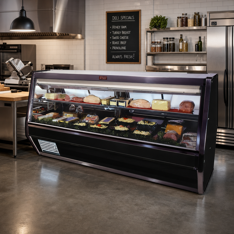 Product image #2 for Howard-McCray 40E Series 75-Inch Full Service Deli Meat & Cheese Service Case, Straight Glass, Self-Contained Refrigeration