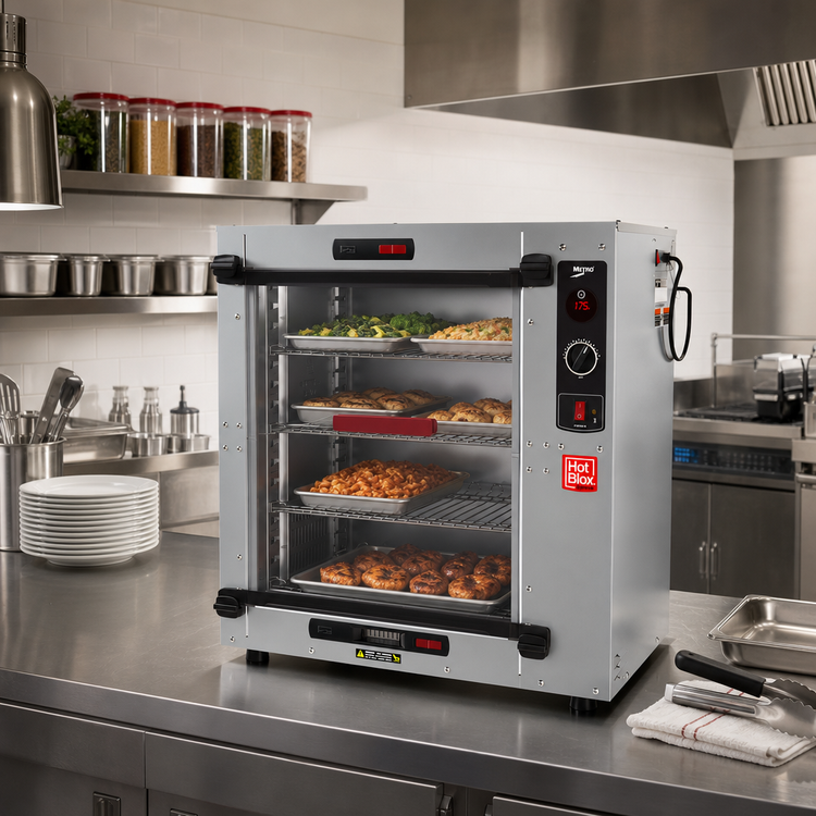 Product image #3 for Metro HotBlox Xpress S8 Countertop Quick-Pick Hot Food Holding Cabinet, Reach-In, 4 Shelves, Simple Controls
