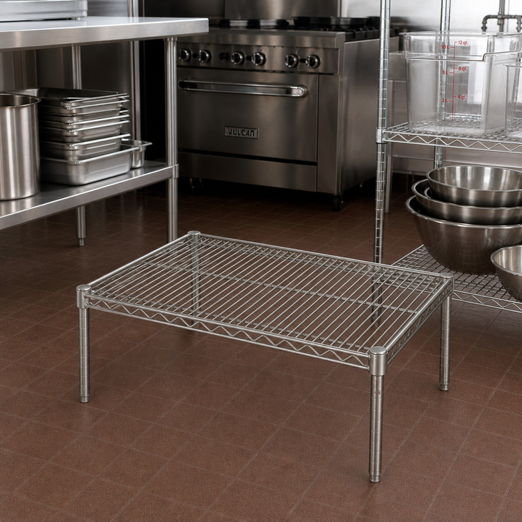 Product image #2 for Metro Super Erecta Stainless Steel Open Wire Dunnage Rack Platform, 30 x 21 Inches