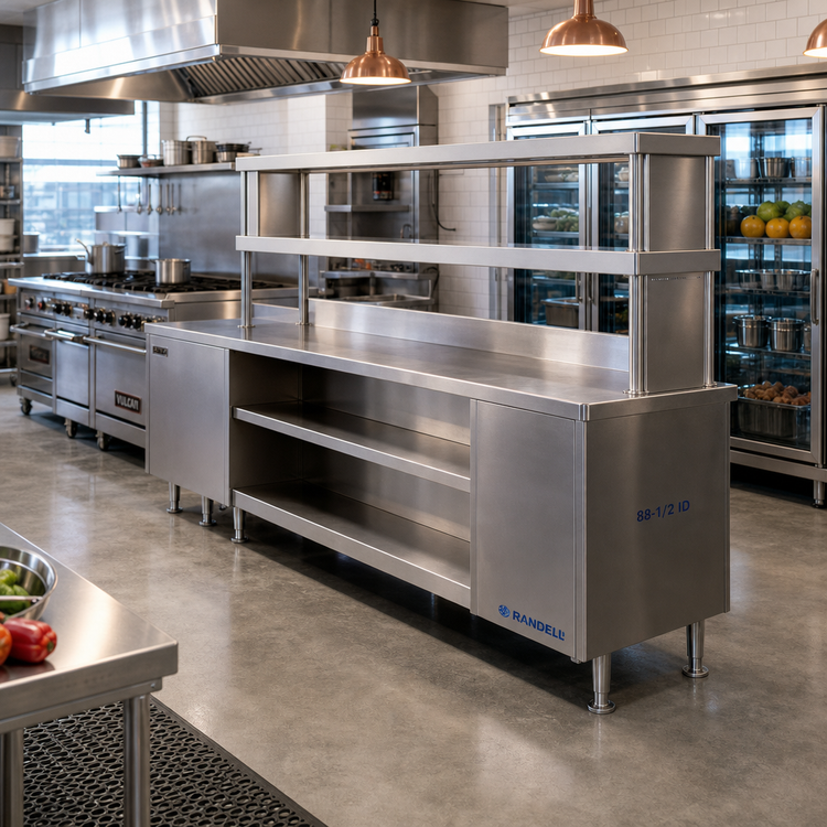 Product image #2 for Randell Modular Chef Service Counter Right Section, 88-1/2 Inch, Stainless Steel, No Breaker Panel