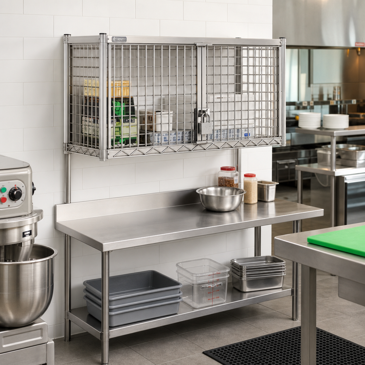 Product image #2 for 48 Inch Wide x 21 Inch Deep Stainless Steel Security Enclosure Kit with Hinged Doors