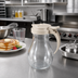 Thumbnail image #2 for Vollrath Dripcut 14 oz Glass Syrup Server with Almond Plastic Top
