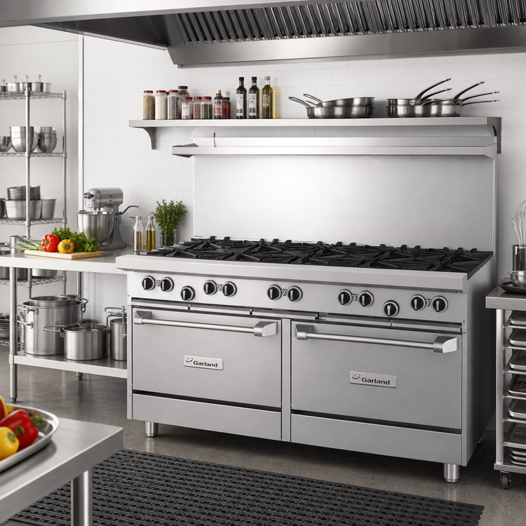 Product image #2 for Garland US Range U Series 60-Inch Gas Restaurant Range with 10 Open Burners and 2 Standard Ovens