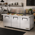 Thumbnail image #2 for True Mega-Top 72-Inch 3-Door Solid-Door Sandwich/Salad Prep Table with 12-Pan Top
