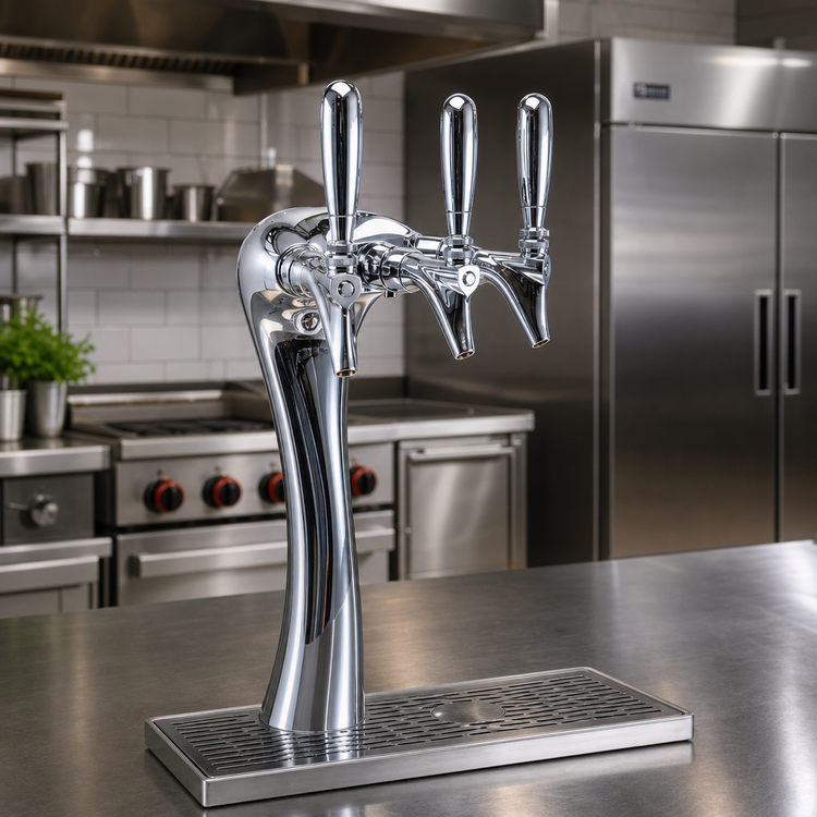 Product image #2 for Micro Matic Anaconda 3-Faucet Air-Cooled Chrome Draft Tower