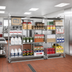 Thumbnail image #2 for Metro qwikTRAK Double-Deep High-Density Track Shelving Stationary End Unit Kit, Stainless Steel, 74-Inch Posts