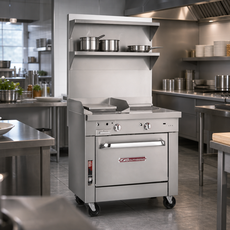 Product image #2 for Southbend Platinum 32-Inch Heavy Duty Modular Gas Range with 16-Inch Hot Top and 16-Inch Griddle