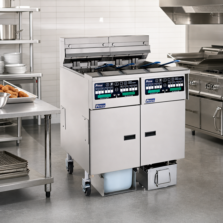 Product image #2 for Solstice Electric Reduced Oil Volume Fryer System, 2 Tanks, 30 lb. and 40 lb. Capacity