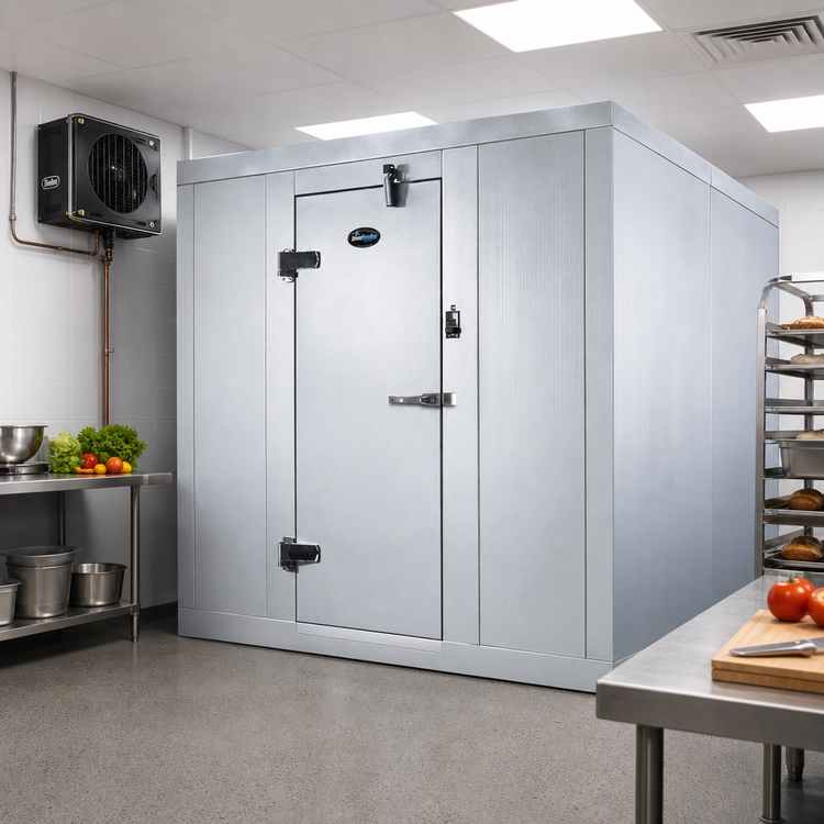 Product image #2 for AmeriKooler Outdoor Floorless Walk-In Cooler with Bohn Remote R-448A Refrigeration