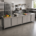 Thumbnail image #2 for John Boos Enclosed Stainless Steel Work Table with Cabinet Base, Safety Edge, 144