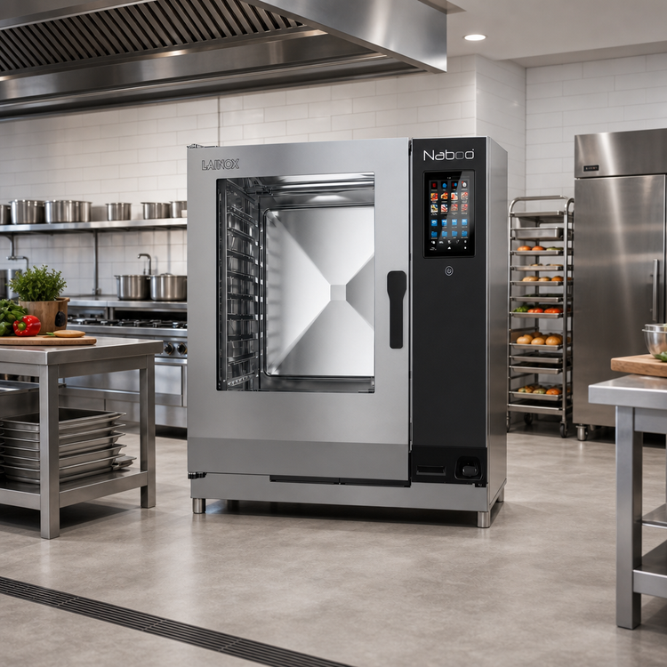 Product image #2 for Lainox Naboo 5.0 NAE102B Electric Direct Steam Combi Oven with Touch Screen Controls, 10 x 2/1 GN / 20 x 1/1 GN, Floor Model