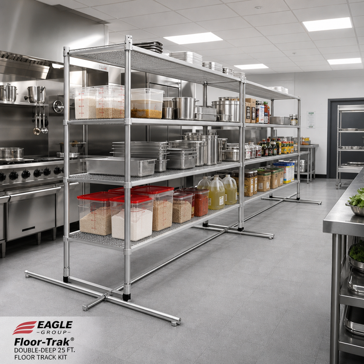 Product image #2 for Eagle Group Floor-Trak Double-Deep 25 Ft. Floor Track Kit