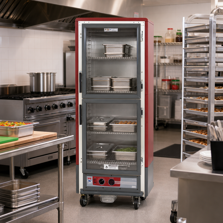 Product image #3 for Metro C5 3 Series Full-Height Heated Holding Cabinet with Dutch Clear Doors, Shelves Only, Lower Wattage