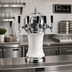 Thumbnail image #2 for Perlick Roma 5-Faucet Countertop Glycol-Cooled Draft Beer Tower with White Ceramic Skirt