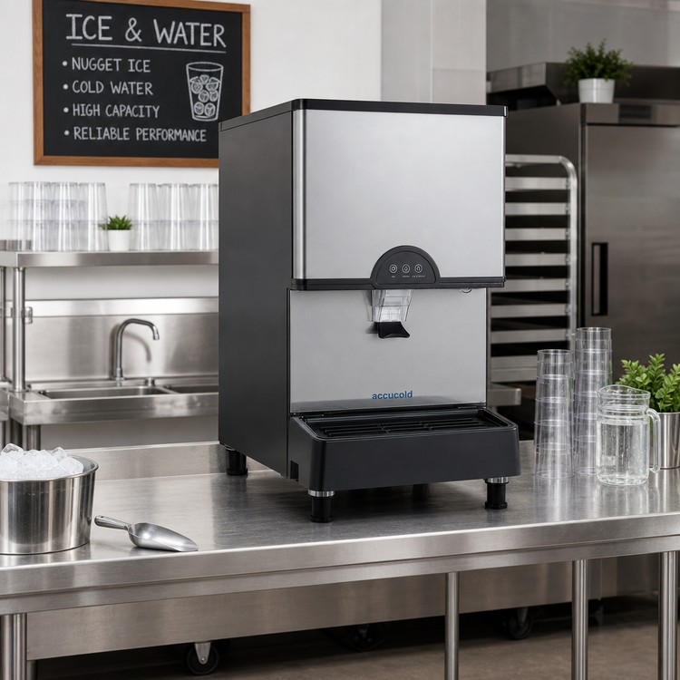 Product image #3 for Accucold Countertop Ice and Water Combination Dispenser with 282 lb Daily Nugget Ice Production